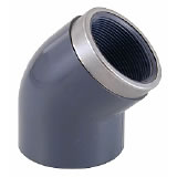 (image for) Elbow 45' - solvent socket X BSP female thread - reinforced
